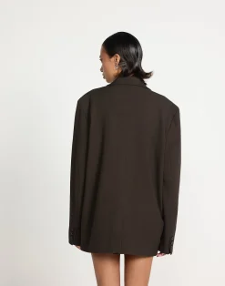 Clarke Blazer (Choc Texture)*CHARCOAL CLOTHING Outlet