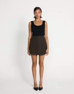 Clarke Mini Skirt (Chocolate Textured)*CHARCOAL CLOTHING Sale