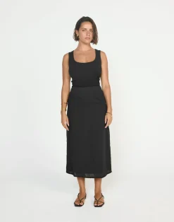 Cleo Midi Skirt (Black)*CHARCOAL CLOTHING Sale