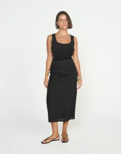 Cleo Midi Skirt (Black)*CHARCOAL CLOTHING Sale