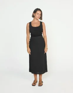Cleo Midi Skirt (Black)*CHARCOAL CLOTHING Sale