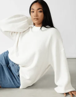 Cody Oversized Jumper (Cream)*CHARCOAL New
