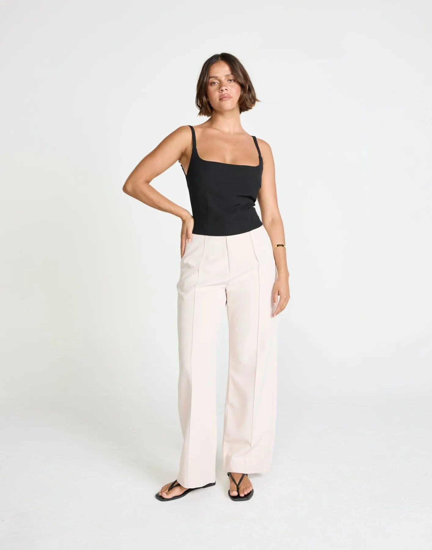 Colden Pants (Oat) - Petite*CHARCOAL Clearance