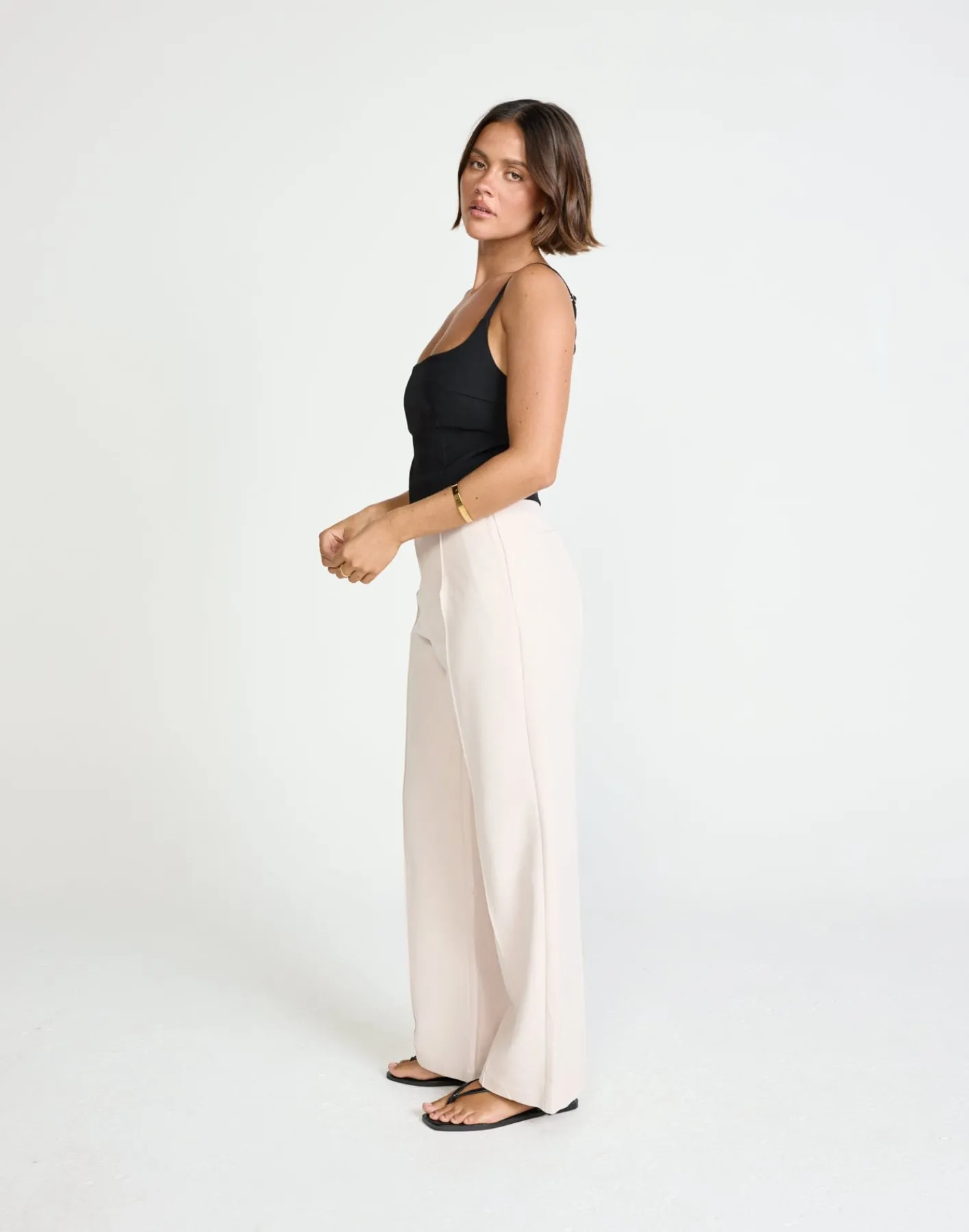 Colden Pants (Oat) - Petite*CHARCOAL Clearance