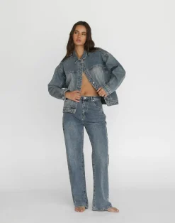 Cole Denim Jacket (Faded)*CHARCOAL Hot