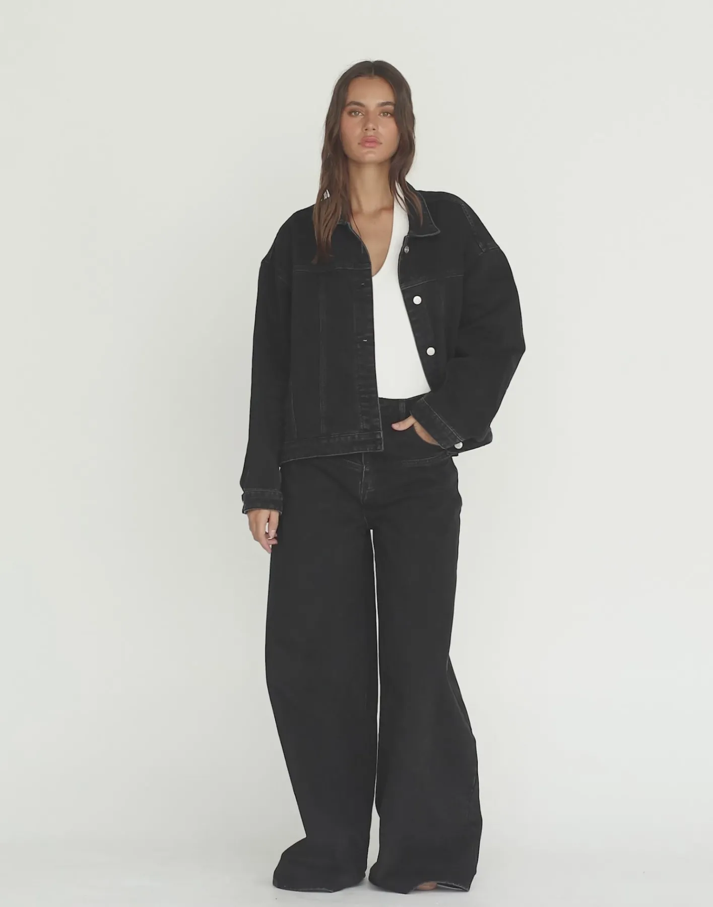 Cole Denim Jacket (Vintage Black)*CHARCOAL Clearance