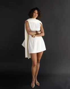 Cordelia Mini Dress (Oat)*CHARCOAL Discount