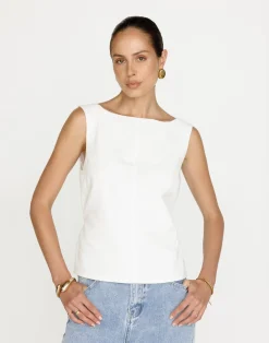 Corinne Top (White)*CHARCOAL Best
