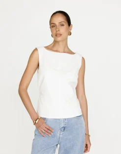 Corinne Top (White)*CHARCOAL Best