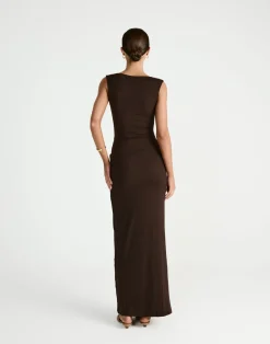 Cory Maxi Dress (Chocolate)*CHARCOAL Outlet