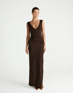Cory Maxi Dress (Chocolate)*CHARCOAL Outlet