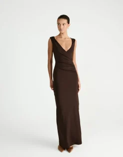 Cory Maxi Dress (Chocolate)*CHARCOAL Outlet