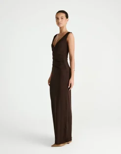 Cory Maxi Dress (Chocolate)*CHARCOAL Outlet
