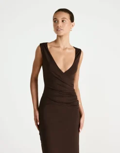 Cory Maxi Dress (Chocolate)*CHARCOAL Outlet