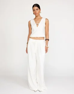 Cressida Top (White)*CHARCOAL Sale