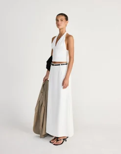 Dagny Maxi Skirt (White)*CHARCOAL CLOTHING Online