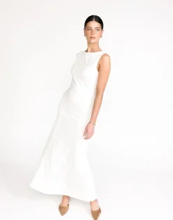 Dawn Maxi Dress (White)*CHARCOAL Hot