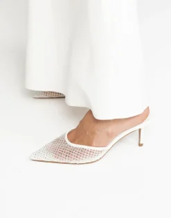 Dez Heels (White Mesh-Diamante) - By*Billini Sale