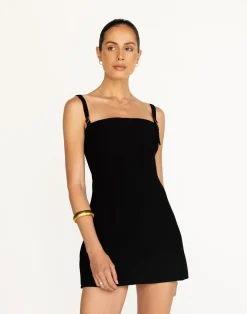 Dominique Mini Dress (Black)*CHARCOAL Clearance