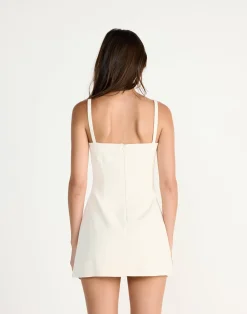 Dominique Mini Dress (Oat)*CHARCOAL CLOTHING New