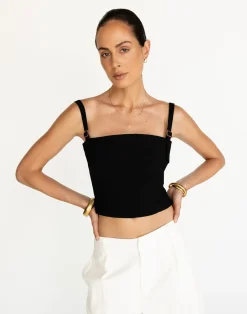 Dominique Top (Black)*CHARCOAL Discount