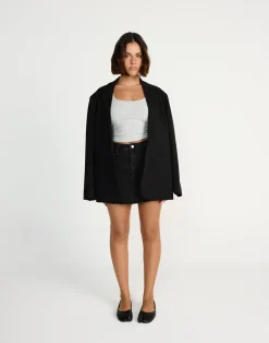 Dorian Denim Skort (Black Faded)*CHARCOAL CLOTHING Outlet