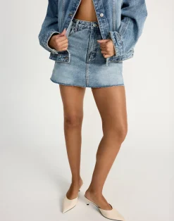 Dorian Denim Skort (Mid Faded)*CHARCOAL CLOTHING Discount