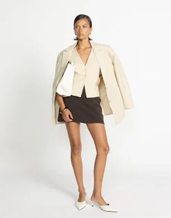 Ebba Skort (Chocolate)*CHARCOAL Clearance