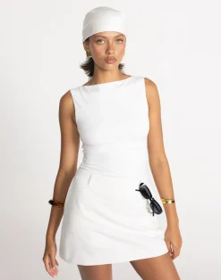 Ebba Skort (White)*CHARCOAL Hot