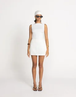 Ebba Skort (White)*CHARCOAL Hot
