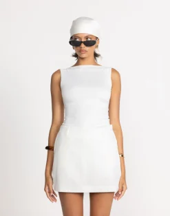 Ebba Skort (White)*CHARCOAL Hot