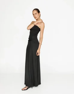 Edela Maxi Dress (Black)*CHARCOAL Fashion