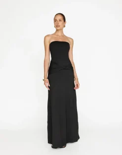 Edela Maxi Dress (Black)*CHARCOAL Fashion
