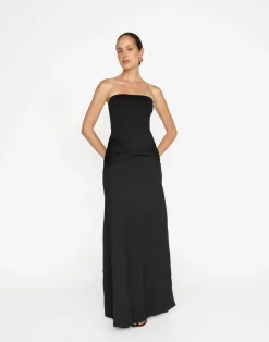 Edela Maxi Dress (Black)*CHARCOAL Fashion