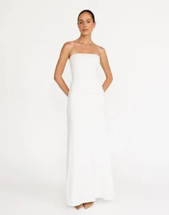 Edela Maxi Dress (White)*CHARCOAL Sale