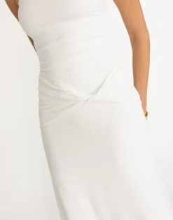 Edela Maxi Dress (White)*CHARCOAL Sale