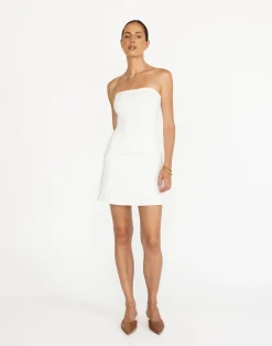 Edela Mini Dress (White)*CHARCOAL New