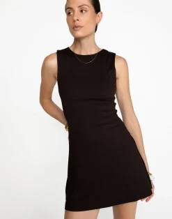 Edwards Mini Dress (Chocolate)*CHARCOAL Clearance