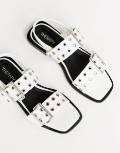 Elemental Slingback Flats (White) - By*Therapy New