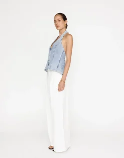 Elham Denim Top (Light Vintage)*CHARCOAL Fashion