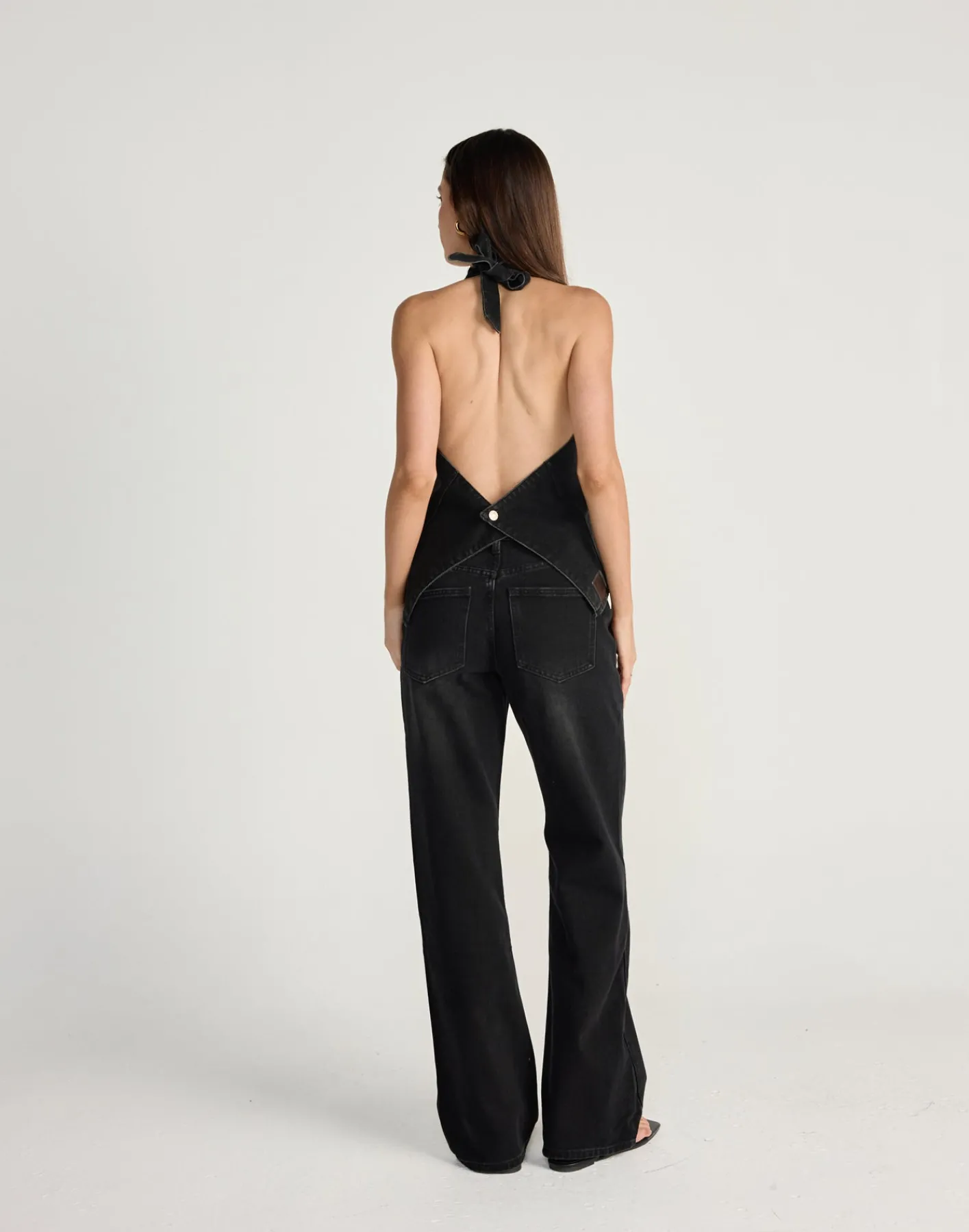 Elham Denim Top (Vintage Black)*CHARCOAL Outlet