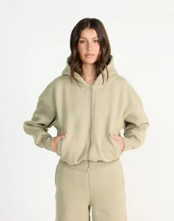 Elija Zip Hoodie (Matcha)*CHARCOAL CLOTHING New
