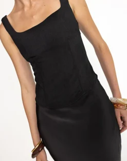Eline Corset Top (Black)*CHARCOAL New