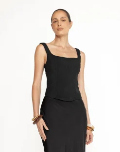 Eline Corset Top (Black)*CHARCOAL New