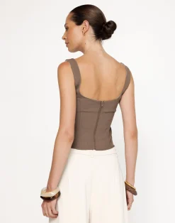 Eline Corset Top (Coffee)*CHARCOAL Hot