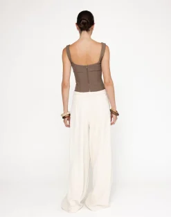 Eline Corset Top (Coffee)*CHARCOAL Hot