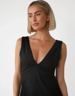 Elio Mini Dress (Black)*CHARCOAL Hot