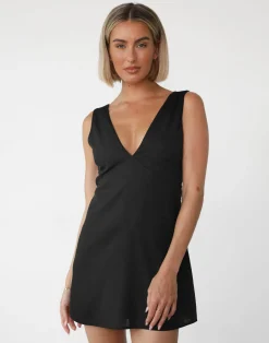 Elio Mini Dress (Black)*CHARCOAL Hot