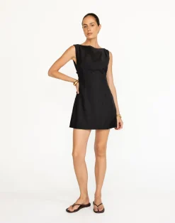 Elowen Mini Dress (Black)*CHARCOAL New