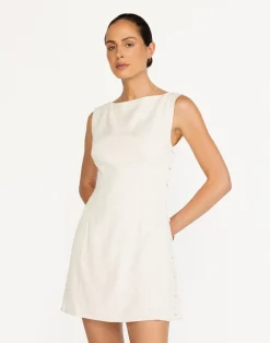 Elowen Mini Dress (Oat)*CHARCOAL Discount
